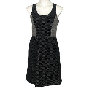 The Limited Women's Size 8 Black & White Polka Dot Textured A-Line Mini Dress